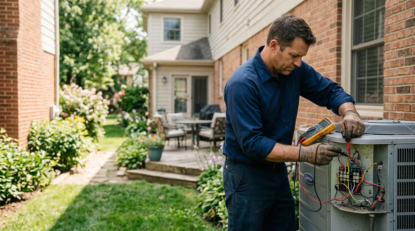 HVAC technician working near Hague, VA